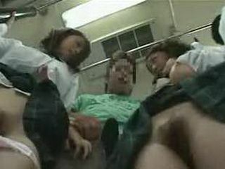 Nippon Schoolgirls' Public Transit Fuck Fest: A XXX Porn Secret Encounter!