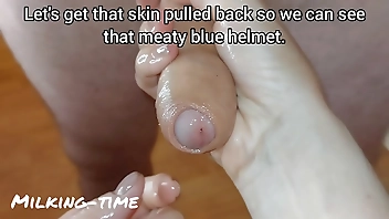 Mr Blue Mushroom Head Cock Gets MILKED HARD! (Milking-time)