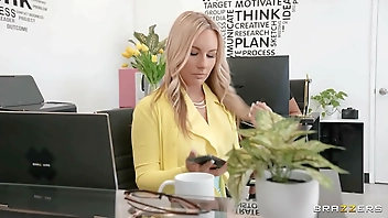 Ricky Johnson Caught Bunny Taking Sexy Selfies at the Office, Offered to Help & Fucks Her - BRAZZERS