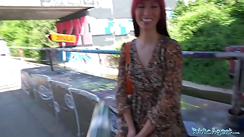 Public Agent Pretty face bubble butt and wet pussy public sex