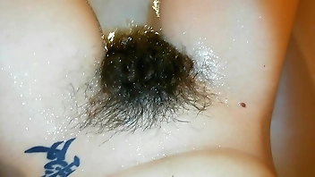 Hairy Bush Compilation with Huge clitoris
