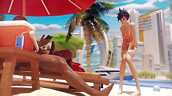 Tracer on the beach