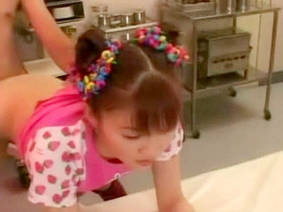 Nippon's horny teen fucks hard on Tokyo hospital bed