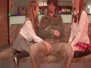 Nippon babe sucking dick with XXX nippon tokyo fuck.