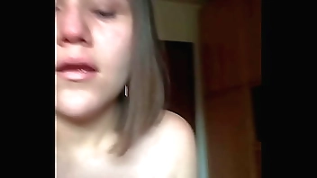 real POV, hot girl licks her boyfriend's cock and then rides him until she has a real orgasm